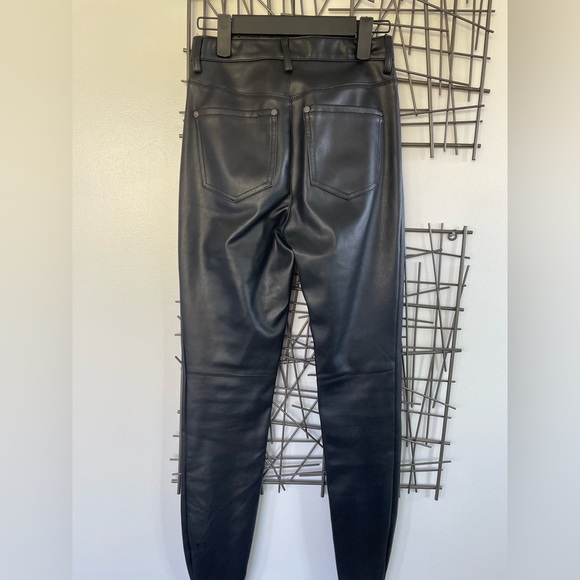 Black Free People Leather Pants - Picture 2 of 4